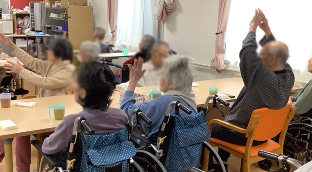 看護師と体操タイム