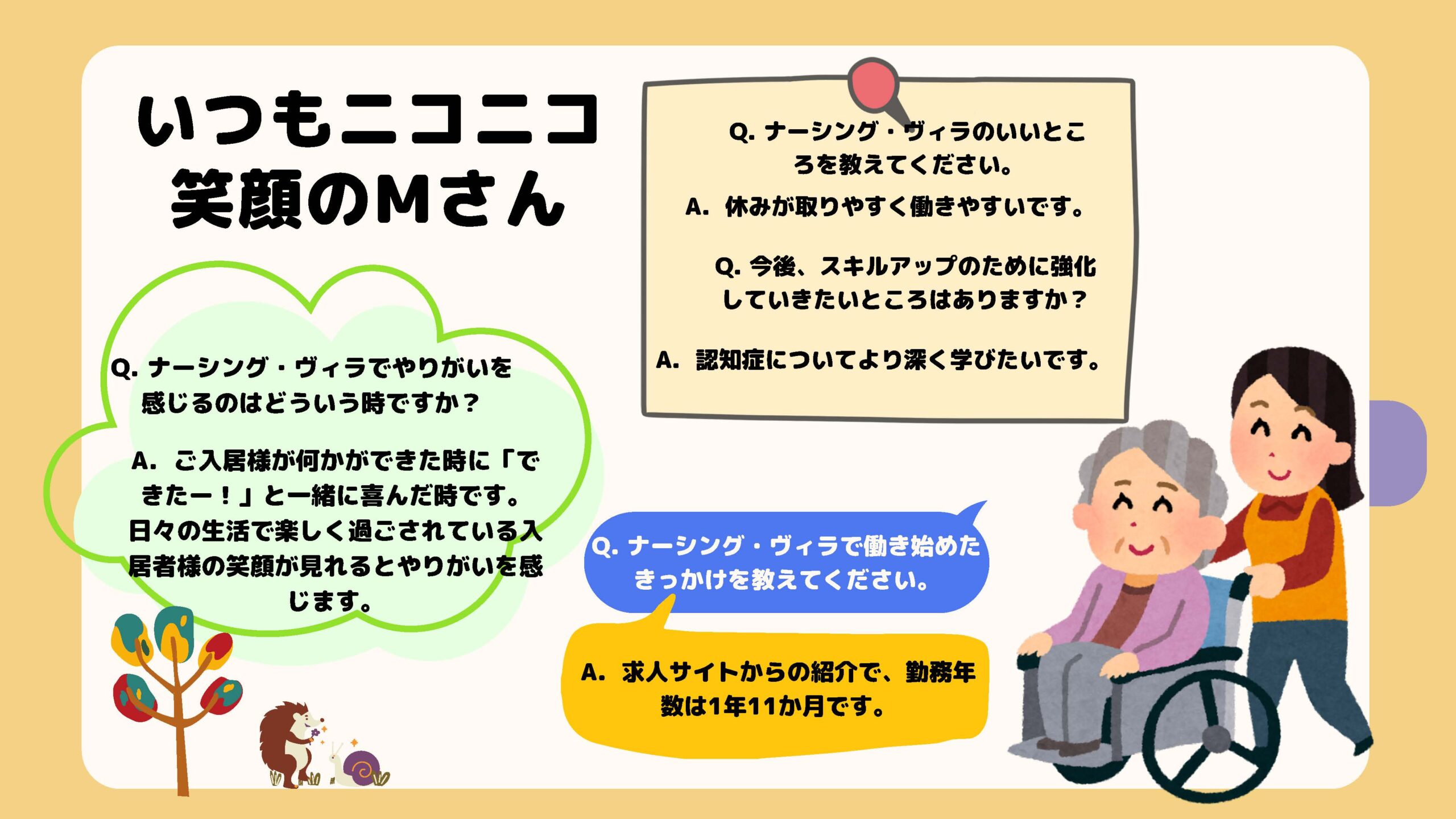 介護士さんインタビュー